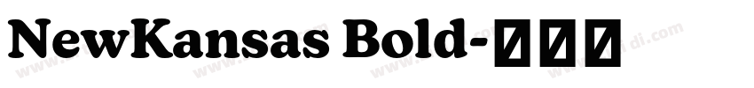 NewKansas Bold字体转换